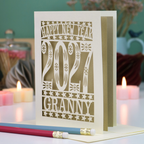 Personalised Papercut Happy New Year Card 2027