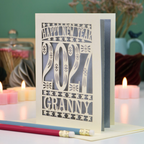 Personalised Papercut Happy New Year Card 2027