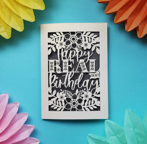 Leap year birthday cards that say "Happy Real Birthday" - A5 (large) / Urban Grey