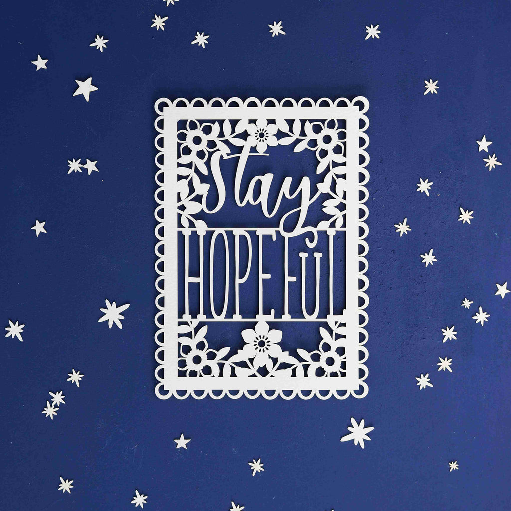Stay Hopeful A6 Papercut Postcard