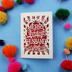 Papercut Husband Christmas Card