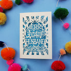 Papercut Husband Christmas Card