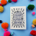 Papercut Husband Christmas Card