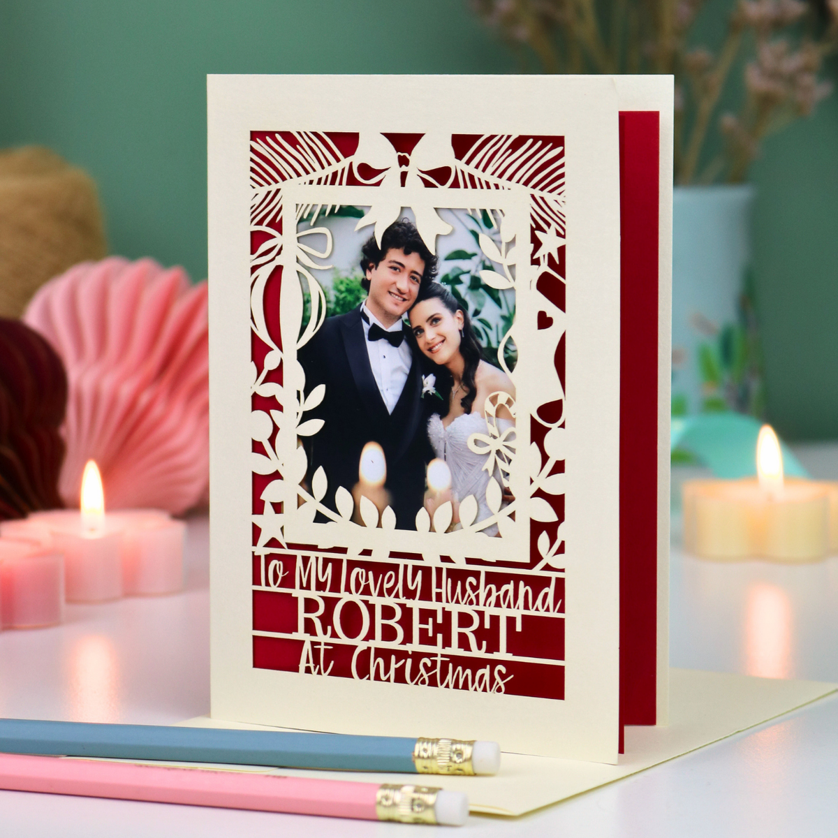 Husband Christmas Photo Card