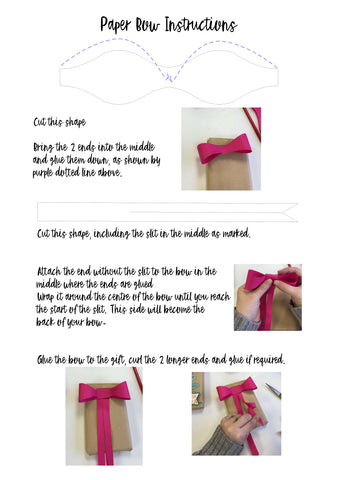 DIY Paper Bow Template Free Digital Download - 