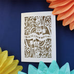 A paper cut card for father's day inspired by the king of hearts