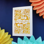 A unique fathers day card from the UK. Card is inspired by the king of hearts and says "You're the king of our hearts"