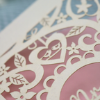 Personalised Wedding Card - Laser Cut Heart Wedding