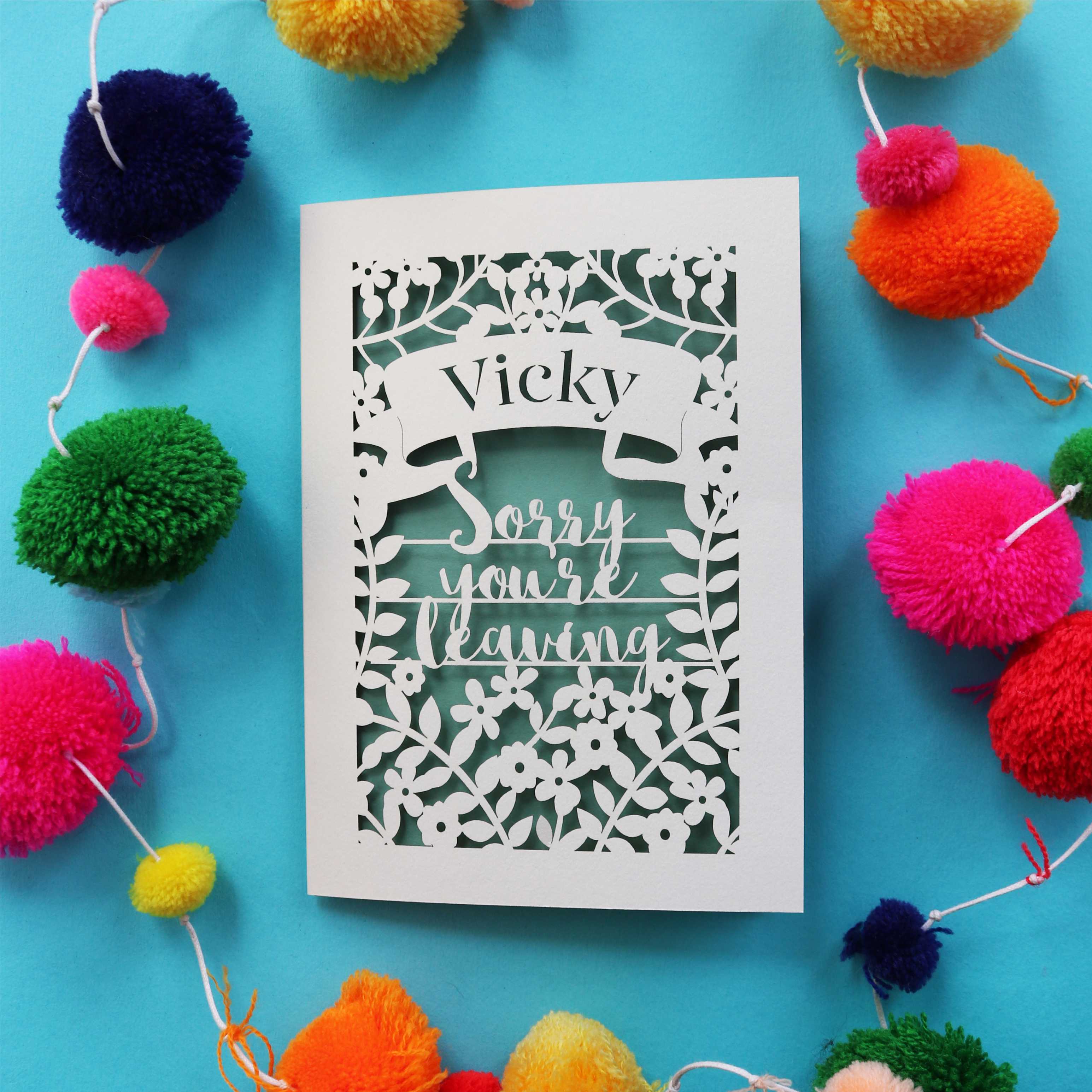 Personalised Leaving Card