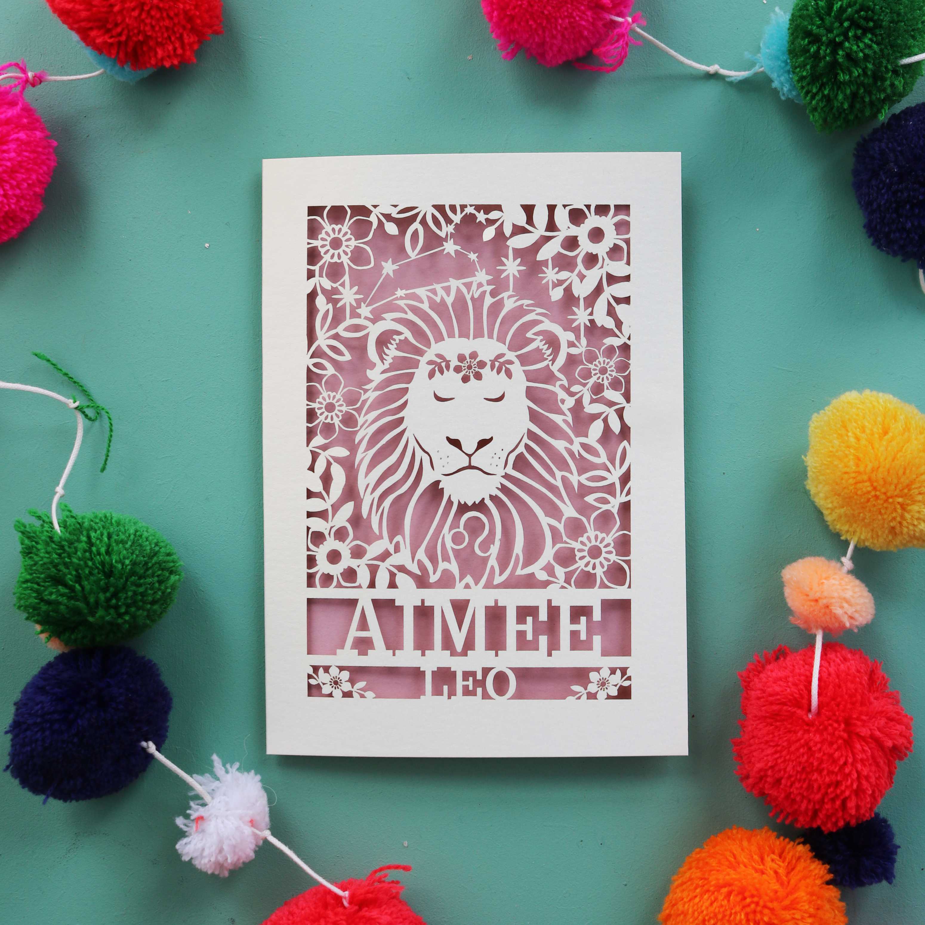 A beautiful birthday card with star signs