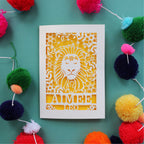 A personalised Leo lion birthday card