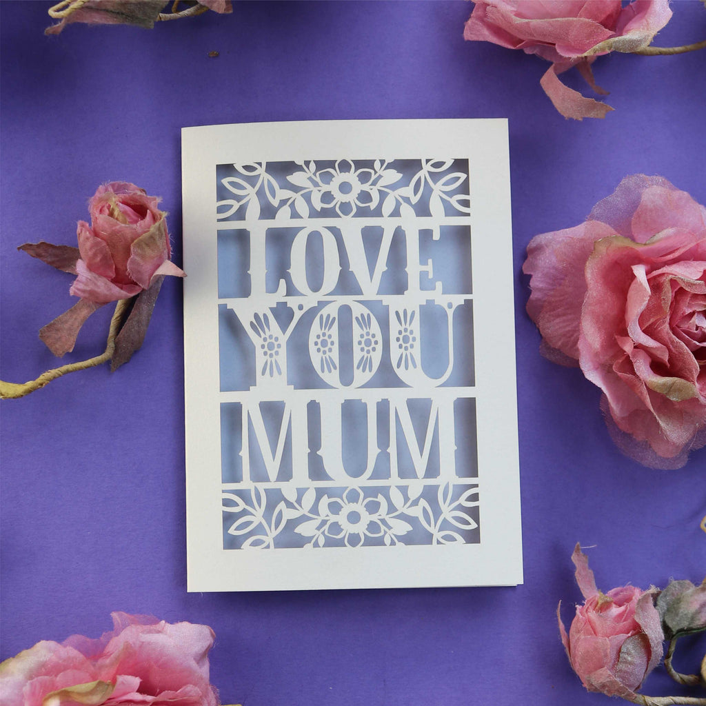 A Mothering sunday laser cut card