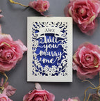 Laser cut Will you marry me cards