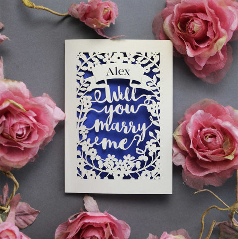 Laser cut Will you marry me cards - 