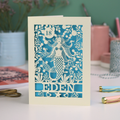 Personalised Papercut Mermaid Birthday Card