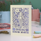 Personalised Papercut Mermaid Birthday Card
