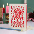Papercut Mom Christmas Card