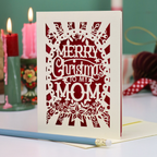 Papercut Mom Christmas Card