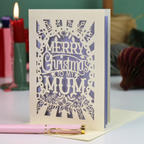Papercut Mum Christmas Card