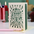 Papercut Mum Christmas Card