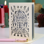 Papercut Mum Christmas Card