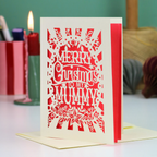 Papercut Mummy Christmas Card