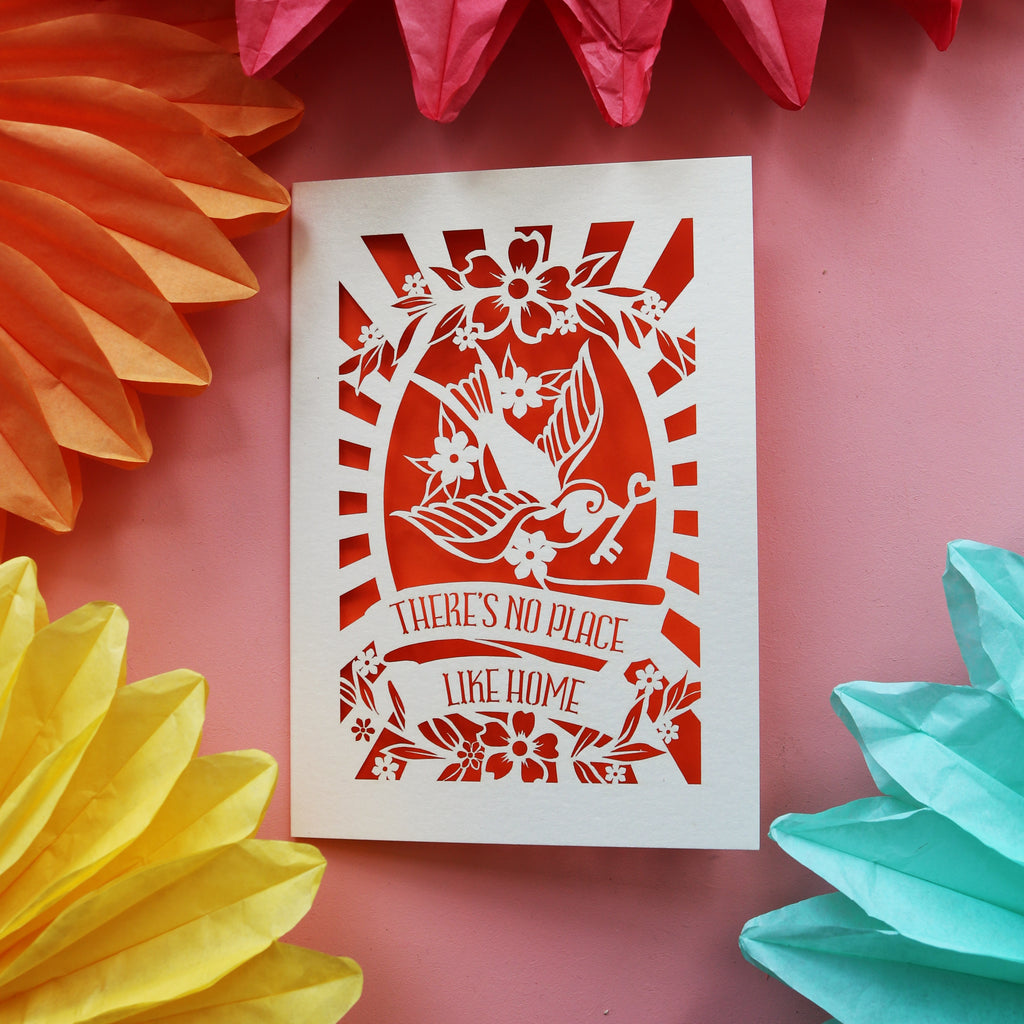 A first home laser cut card that could be framed as a housewarming gift