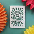 A fathers day card with a rosette and the words "no. 1 dad" and a banner underneath that says "happy Father's Day