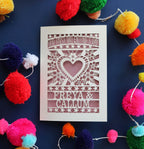 Our First Valentine's Laser Cut Card- Sacred Heart Design