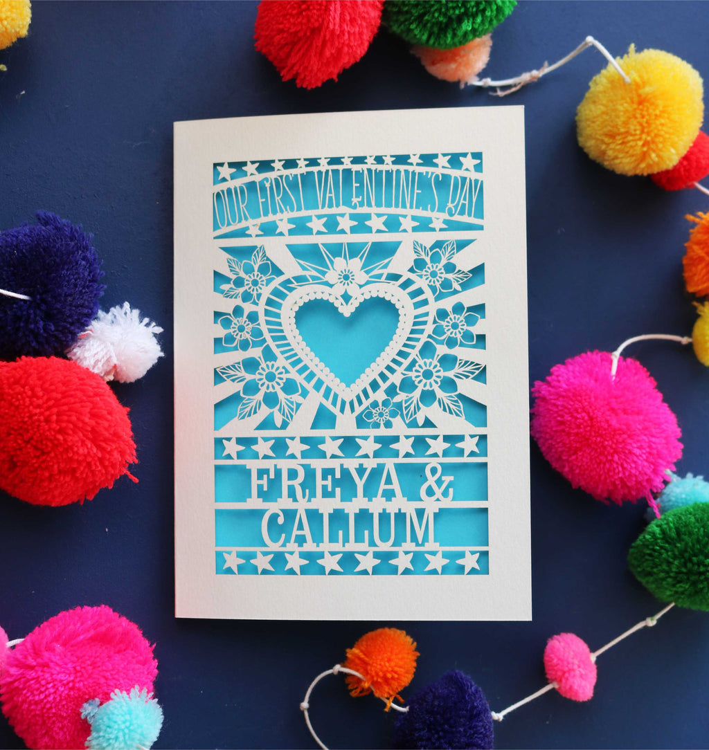 Our First Valentine's Laser Cut Card- Sacred Heart Design