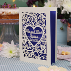 Personalised Wedding Card - Laser Cut Heart Wedding