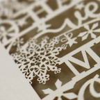 'Merry Christmas Love From' Snowflake Laser Cut Card