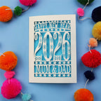 Personalised Papercut Happy New Year Card