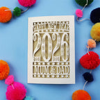 Personalised Papercut Happy New Year Card