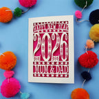 Personalised Papercut Happy New Year Card