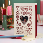 Christmas Photo Card - Folk Art Love From Design