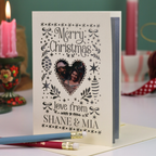 Christmas Photo Card - Folk Art Love From Design