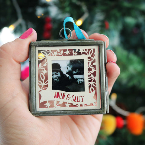 Papercut Christmas Photo Decoration - 