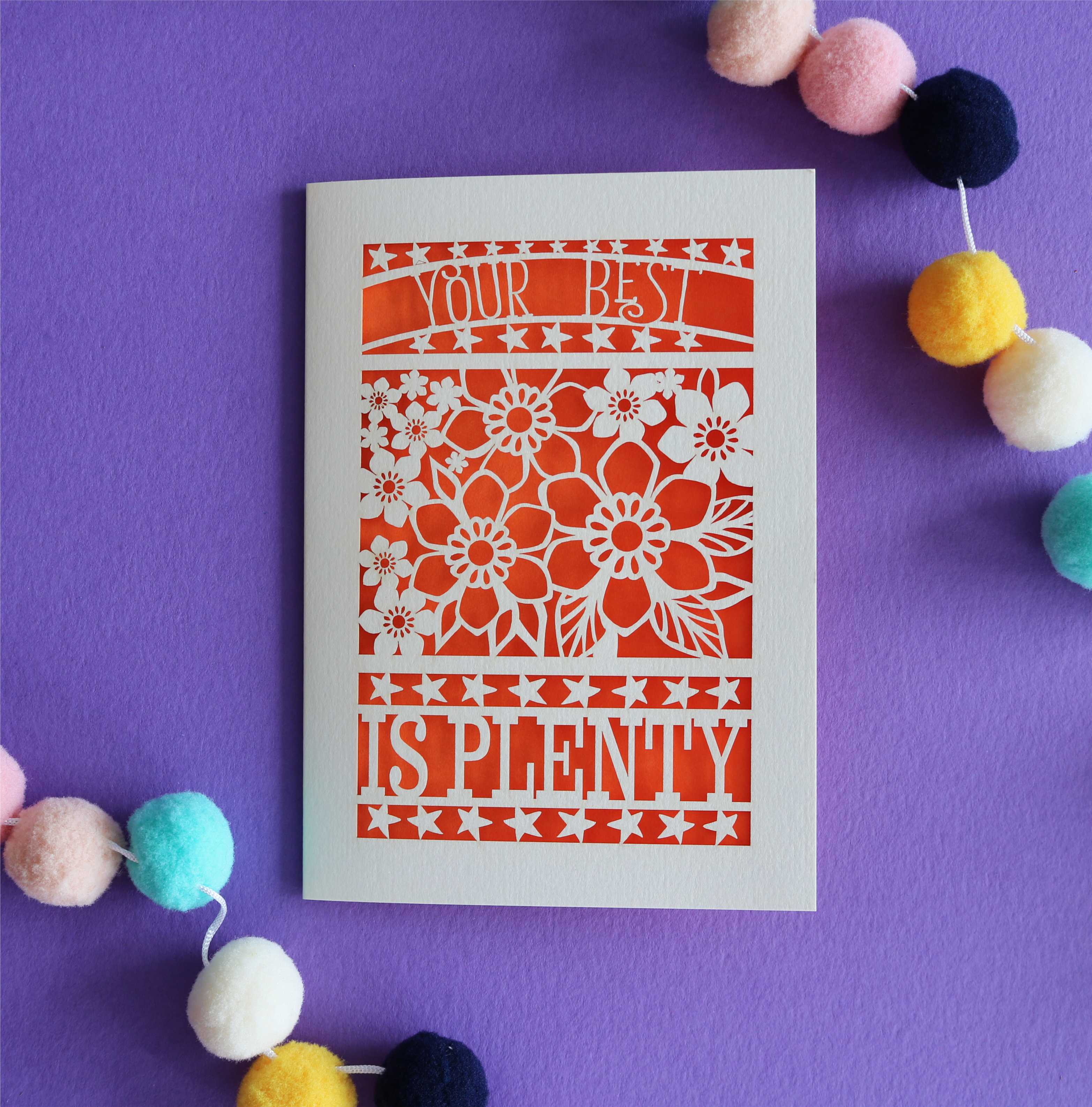 Your Best is Plenty Papercut Card