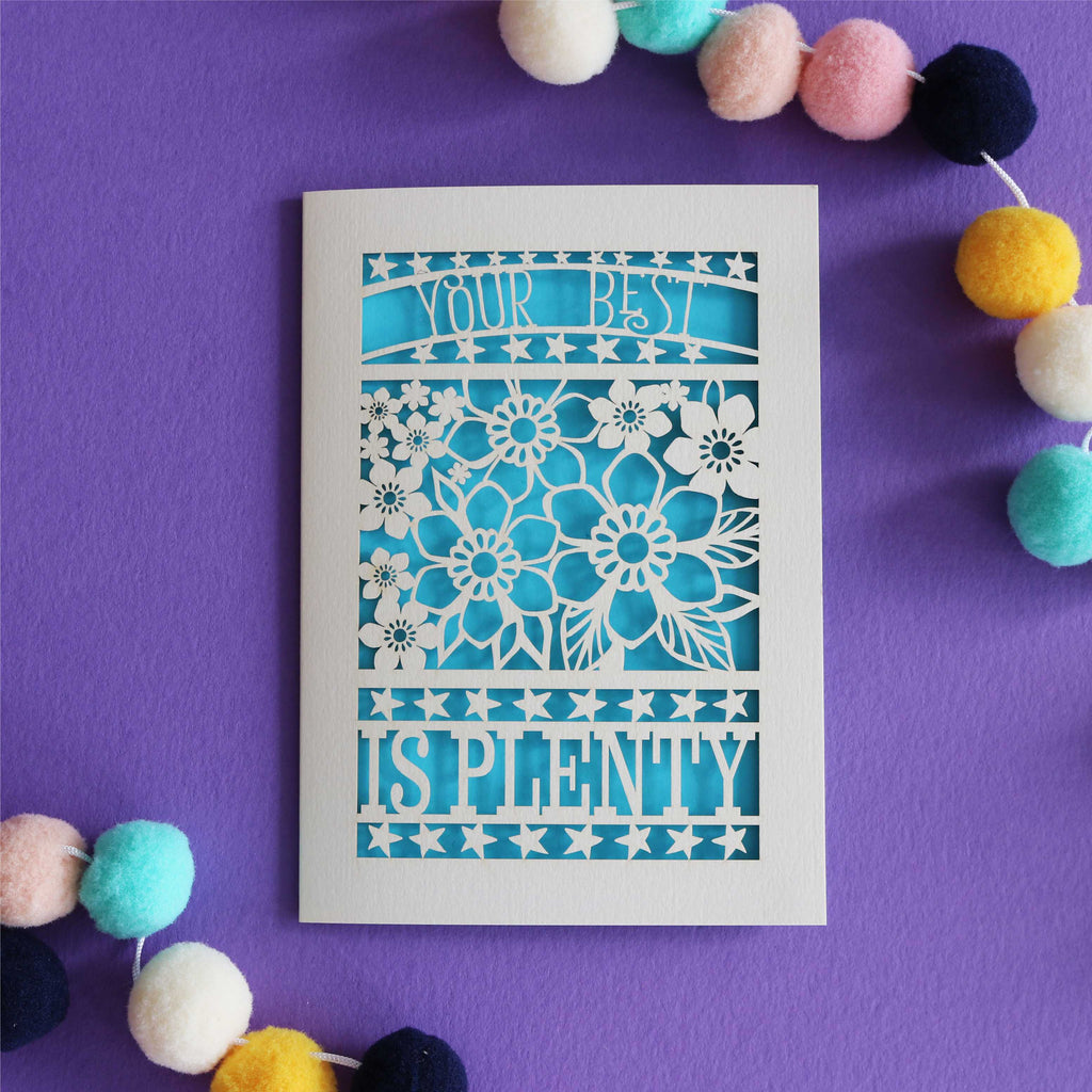 Your Best is Plenty Papercut Card