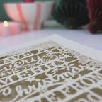 'Merry Christmas Love From' Snowflake Laser Cut Card