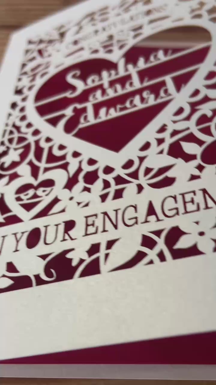 Personalised Paper Cut 'On Your Engagement' Card