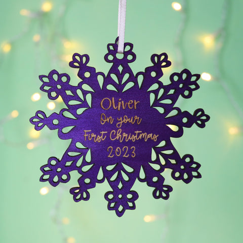 Oliver on your First Christmas 2023 Decoration - 