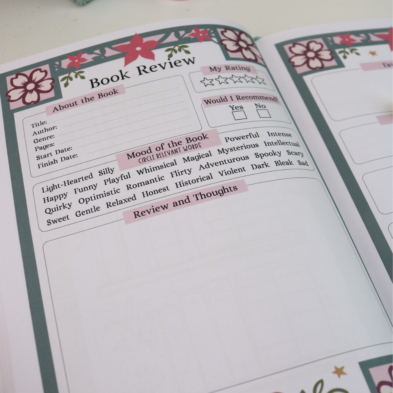 Reading Journal for Book Lovers