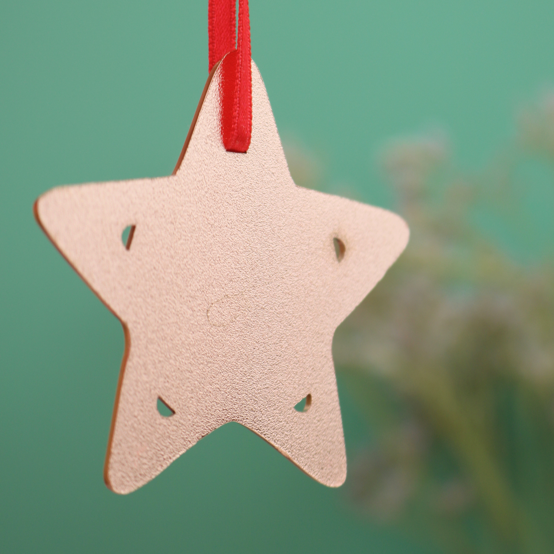Rose Gold Star Hanging Christmas Decoration