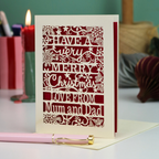 'Merry Christmas Love From' Snowflake Laser Cut Card