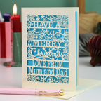 'Merry Christmas Love From' Snowflake Laser Cut Card