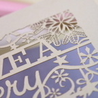 'Merry Christmas Love From' Snowflake Laser Cut Card