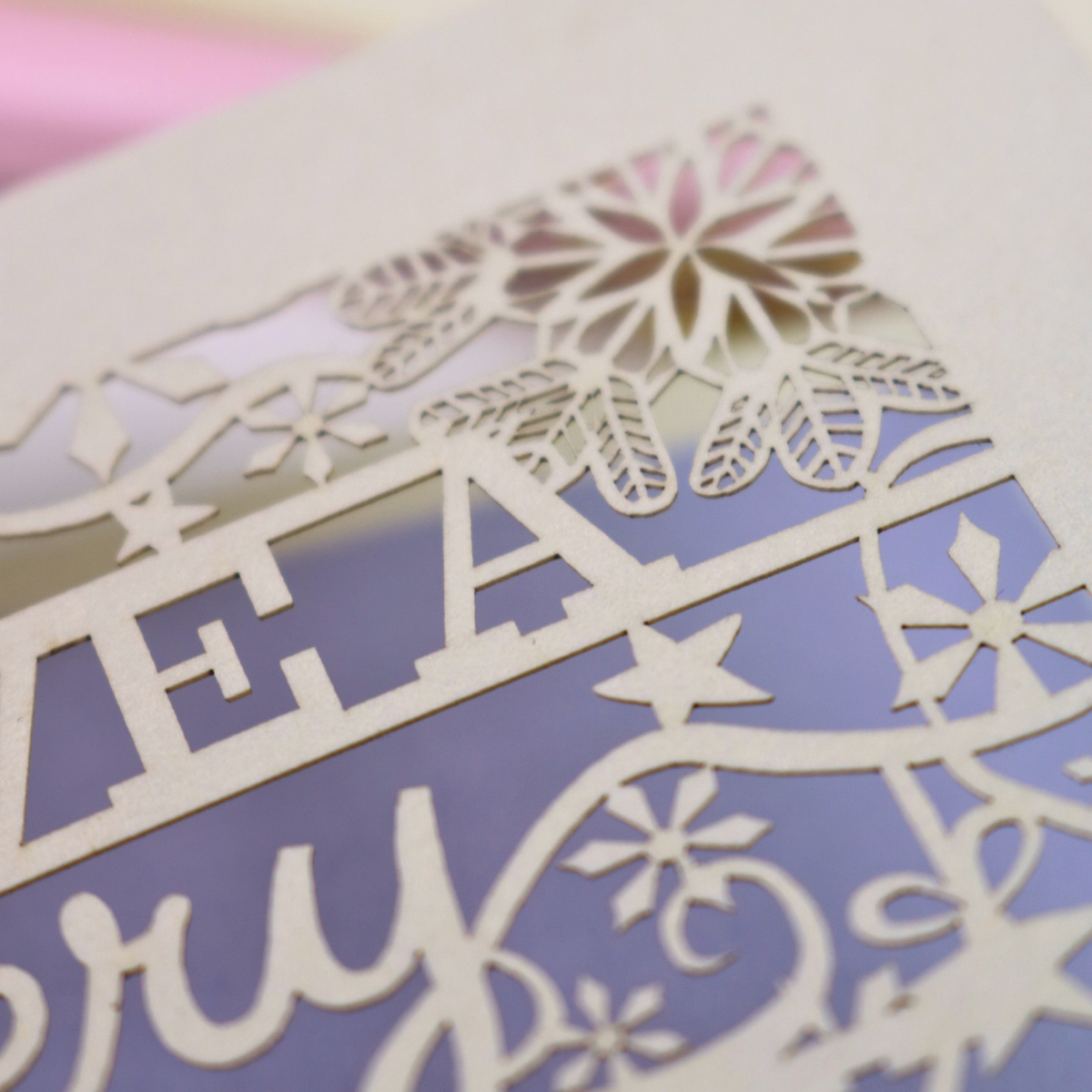 'Merry Christmas Love From' Snowflake Laser Cut Card