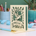 Sorry For Your Loss Sympathy Papercut Card - Dove Design